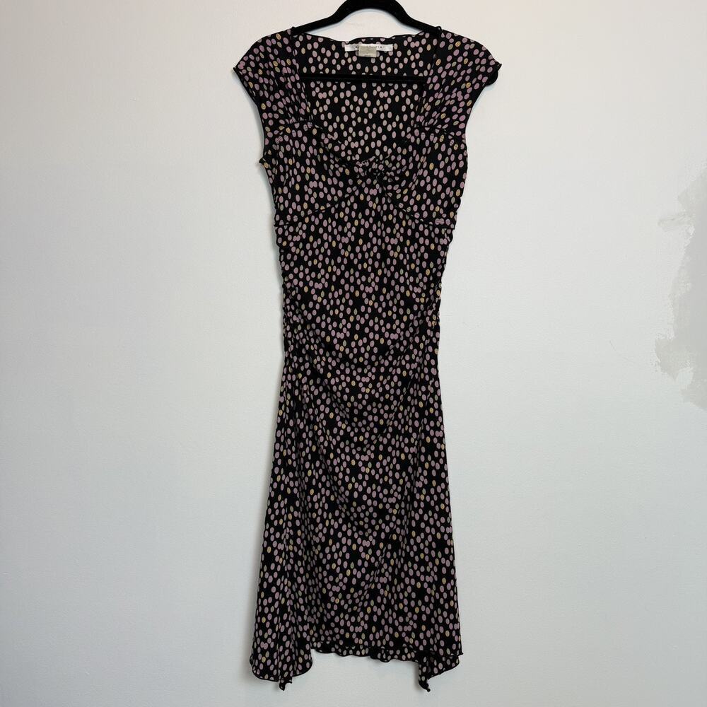 Vintage 90s Max Studio polka dot midi dress MD y2k festival party